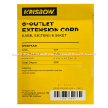 Krisbow 6 Outlet Extention Cord Kabel Ekstensi Colokan 6soket Lubang. 