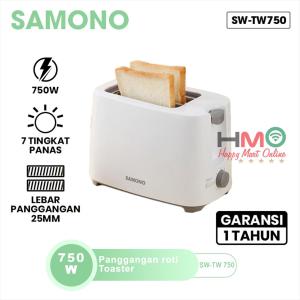 Pemanggang Roti Samono Toaster 2 Lubang 7 Tingkat Panas SW-TW750