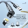Essager 540 Rotate Cable 3A Fast Charging Micro USB Type C Cable For iPhone Xiaomi Phone Charger Data Wire Cord. 