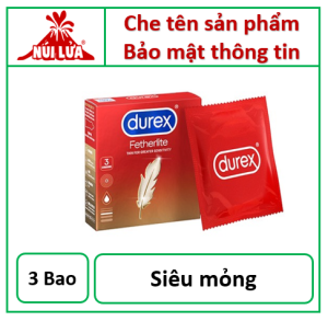 [HCM]Bao Cao Su SIÊU MỎNG Durex Fetherlite Hộp Nhỏ 3 Cái
