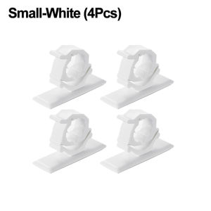 8Pcs Self-Adhesive Cable Clips Adjustable Cable Organizer Plastic Clamp Home Office Cord Management Fixed Holder Wire Winder