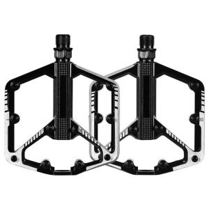 Aluminum Alloy Mountain Bicycles Pedals Double Bearings Nonslip Bicycles Pedals Wide Flat Cycling Pedals Enduring