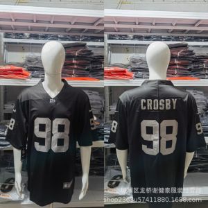Berkualiti tinggi bersulam jersi NFL ragbi memakai jersi Raiders 17 * Adams 98 * Crosy 10 * Garoppolo borong