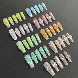 100 Pieces Iridescent Aurora Bow Nail Charms With Clear Storage Box Perfect For DIY Manicure Nail Art Home Salon Use Bowtie H260729