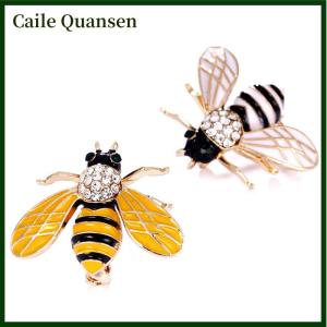 Caile เข็มกลัดคริสตัลรูปแมลงผึ้งน้อยละเอียดอ่อนสำหรับผู้หญิงเข็มกลัดเครื่องประดับ