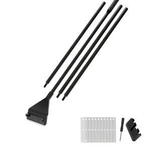 CARING PETS Stainless Steel Aquarium Glass Algae Scraper Multifunctional Dual-use Aquatic Plants Cleaning Tool Cleaning Supplies Flat Sand Fish Tank Cleaner Set Fish Tank Accessories