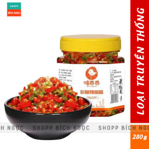Ớt chưng Hồ Nam đặc sản hương vị thơm ngon ớt chưng dầu Trung Quốc – hũ 280g