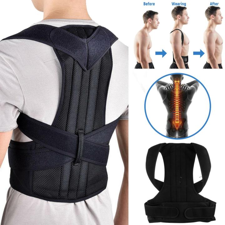 Adult Unisex Back Brace Support Neoprene Adjustable Shoulder Back