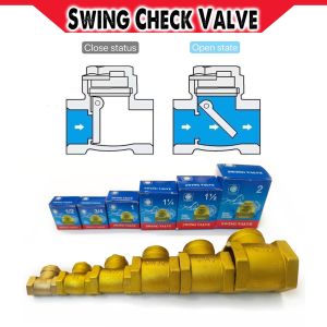 Household Plumbing Brass Female Thread Swing Check Valve Prevent Water Backflow Non Return Valve