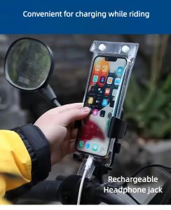 New phone holder waterproof bag with touch screen for takeaway and cycling