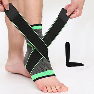 Ankle Brace with Straps ▷ Compression Ankle Sleeve Support Adjustable Wrap for Achilles Tendon Plantar Fasciitis Stabilize Ligaments Relieve Swelling Sprained Ankle Heel Sports Protection Recovery Foot Pain Relief