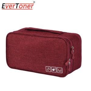 EverToner Bra Travel Case Lingerie Storage Organizer Bags Large Capacity Multiple Compartment Portable Waterproof Travel Underwear Pouch Packing Cubes Organizers Bag Travel Accessories for Women Men Girls