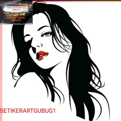 SETIKER stikercuting cewek gadis stikermobil terbaik