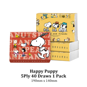 Sunde x Snoopy Space Explorer/Music Party/Colorful Dopamine Facial Tissue 5Ply 40 Draws /76Draws Virgin Wood Pulp Tissue