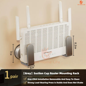 SG Stock Self Adhesive Punch Free Power Strip Holder Router Wall Mount No Drill Socket Organizer for Home Office