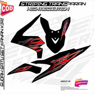 STRIPING VARIASI TRANSPARAN HONDA BEAT DELUX STICKER SIMPEL CUSTOM MOTIF API