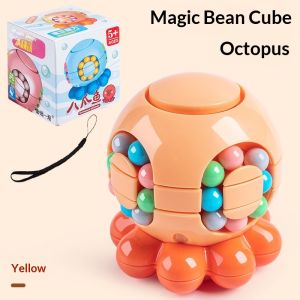 Rosy Recess Octopus Spinner Stress Relief Toy for Kids - Creative 3D Puzzle Cube with Colorful Beads
