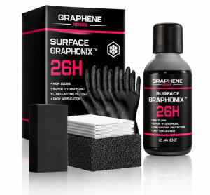 GRAPHONIX 26H is a state-of-the-art graphene-infused surface coating engineered for ultimate gloss superior hydrophobic performance and maximum durability.