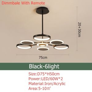 Ceiling Lights Nordic LED Ceiling Chandelier lamp For Living Room Bedroom Dining Room kitchen Remote Dimming Branch Chandelier Lighting Fixture