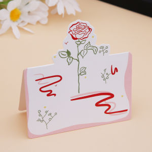 Metal Floral Card Holder Picks for Bouquet Heart Shape Floral Bouquet Memo Pick