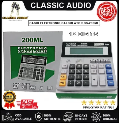 NEW! CASIO DS-200ML 12 Digits Electronics Calculator for Multi-Purpose Use Heavy Duty (Original)