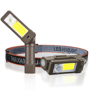 Headlamp Senter Kepala LED COB 2 In 1 Dengan 6 Mode Cahaya Super Terang Chargeable Waterproof-5301