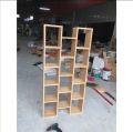 Kệ sách chữ H. Kích thước 150 x 72,4 x 20cm. Gỗ MDF phủ melatium cao cấp. Màu vân gỗ. 