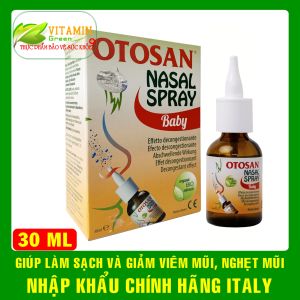 Otosan Nasal Spray Baby dung dịch xịt mũi trẻ em giúp giảm nghẹt mũi sổ mũi viêm mũi | Nhập khẩu chính hãng từ Ý
