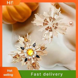 HB Medieval Vintage Western Antique Brooch Cross Vintage Starlight Crystal Pin Women Coat Clothing Jewelry Accessries Gifts