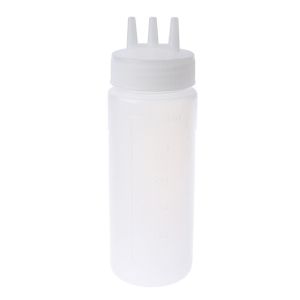 Plastic Condiment Squeeze Squirt Bottles 3 Hole Dispensing Bottles for Oil BBQ Sauces Paint