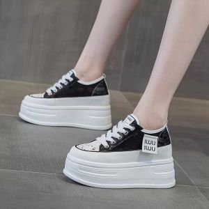 WomenS Platform Mesh Shoes Hollowed-Out Lightweight Slimming 2026 Spring New Style Thick-Soled Lace Hidden Height-Increasing White Shoes For Women