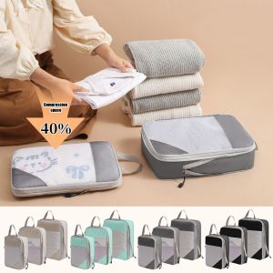 กระเป๋าเดินทาง 3 / 5 pcs กระเป๋าจัดเก็บอุปกรณ์อาบน้ำดิจิตอล และกระเป๋าเก็บเครื่องสำอางเสื้อผ้ารองเท้ากระเป๋าเดินทางกระเป๋าเดินทาง