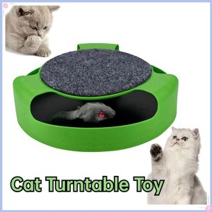 Pet Cat Toy Turntable Puzzle Play Catch The Mouse Moving Crazy Training Funny Toy Indoor Toys Kucing Mainan Permainan