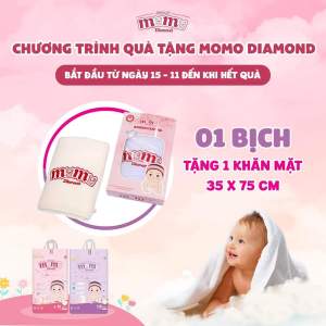 (1 bịch Mẫu mới )Bỉm tã dán/quần MOMMO DIAMON ORGANIC đủ size từ S - XXXL tinh chất hoa Anh Đào