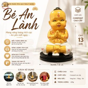 Vật Trang Trí Tượng Achan Decor Mini Đặt Bàn Mang Lại Cảm Giác Bình Yên
