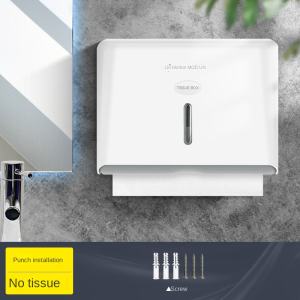 Wall-Mounted Bathroom Tissue Dispenser Paper Towel Storage Box Holder Waterproof Dustproof