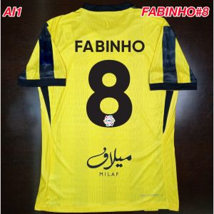 (Embroidered with trademark) Football shirt players shirt of the Al Oitihaj team home year 2025-26. # PY0080 Armza Saudi League/Customizable with name and number Asian sizes S-2XL
