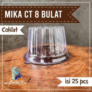 Mika kue bolu bulat mini CT 8 Mika cake ulang tahun Transparan isi 10 mika cake  coklat uk 8