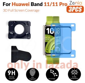 Zenia 3PCS Positioning Screen Protector for Huawei Band 11/11 Pro - 20D HD Full Coverage Curved Edge Explosion-proof Anti Scratch - Includes Installation Alignment Kit