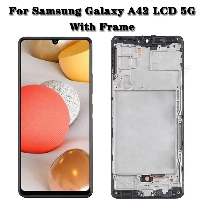 IPARTSEXPERT Original LCD for Samsung Galaxy A42 5G LCD With Frame