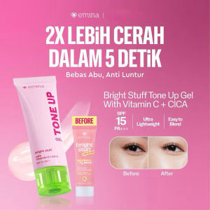 [BPOM] EMINA Bright Stuff Tone Up Face Cream Moisturizing Instant White Brighten and Smooth Skin with UV Protection