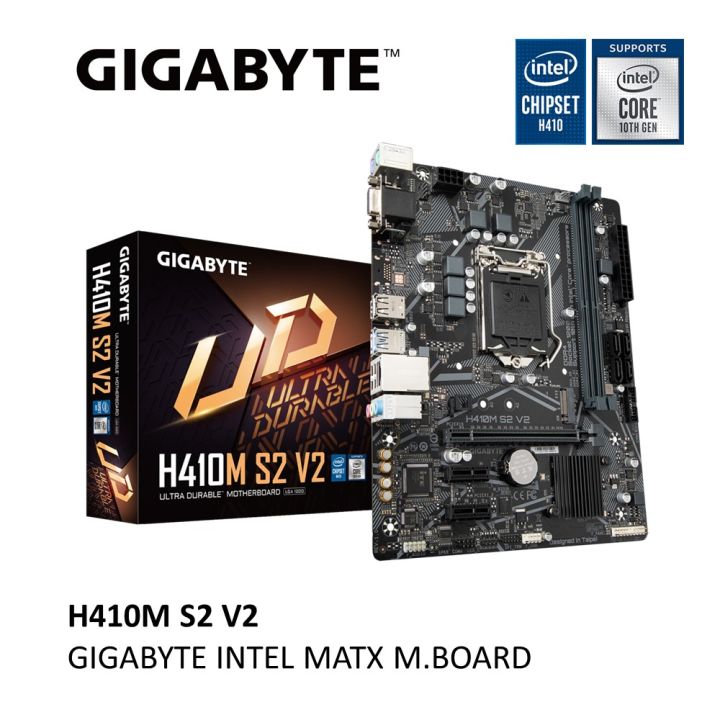 GIGABYTE H410M S2 V2 INTEL LGA1200 MATX MOTHERBOARD | Lazada