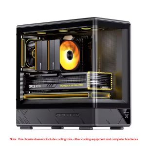 JONSBO D200 MATX Chassis Sea View Room Curved Glass Columnless Chassis 240 Water Cooling Type-C Game Console Computer Chassis