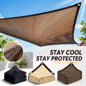 Sun Shade Net HDPE Anti UV Outdoor Garden Patio Pool Canopy Awning Beige Heavy Duty Mesh