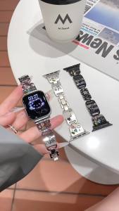 สายโลหะเงา SDSXCute Cat สำหรับ iWatch Ultra 10 9 8 7 ขนาด 42 45 มม. 46 มม. 49 มม. สายรัดข้อมือเพชรสำหรับ Apple Watch ขนาด 38 มม. 41 มม. 6 5 SE 4FYK