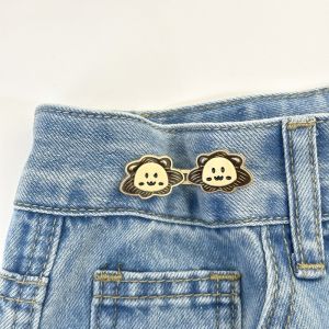 Blumey 1ชุด ตะขอปรับกางเกง แบบหัวเข็ม  หัวเข็มขัดปรับเอว หน้าอิโมจิ Fashion Pins