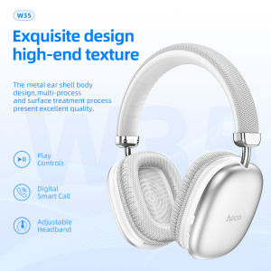 HOCO W35 100% Original Authentic Wireless Headphones Bluetooth Earphone Sports Headphones Bluetooth 5.3 HIFI Stereo Earphone AUX /TF Card Mode Handsfree Headset with Audio Cable Bass Built-in Mic Gaming Headset