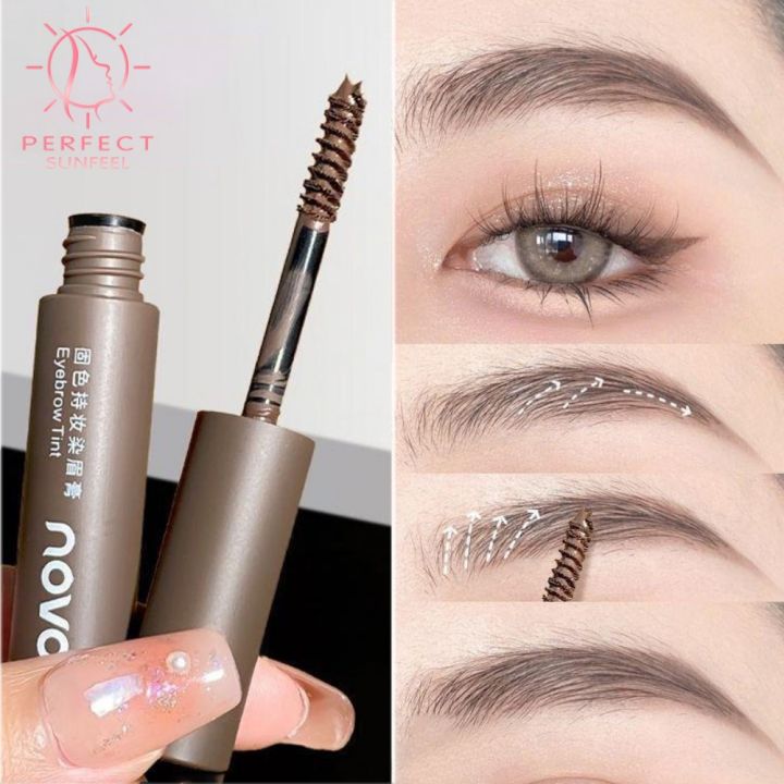 Novo Dyeing Eyebrow Cream Liquid Dye Eyebrows Gel Natural Waterproof Beauty Mascara Eyebrow Tint 