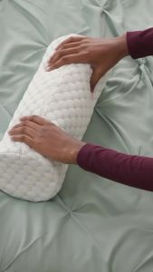 Nestl Neck Pillow for Pain Relief – Advanced Memory Foam – Sleep Pillow With breathable cooling cover – Comfortable Cylinder Neck Pillow