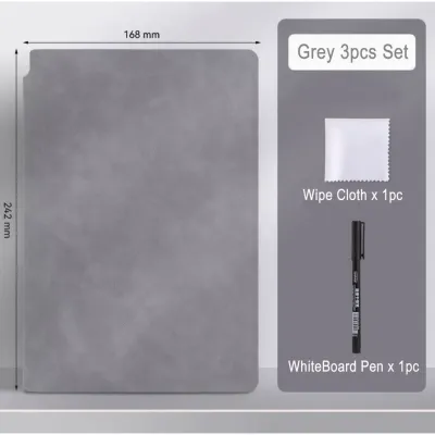 DryErase A5 Whiteboard Notebook Portable Writing Board Including Pen and Cloth (Dear J)
